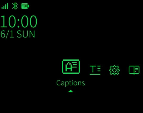 Glasses display screen