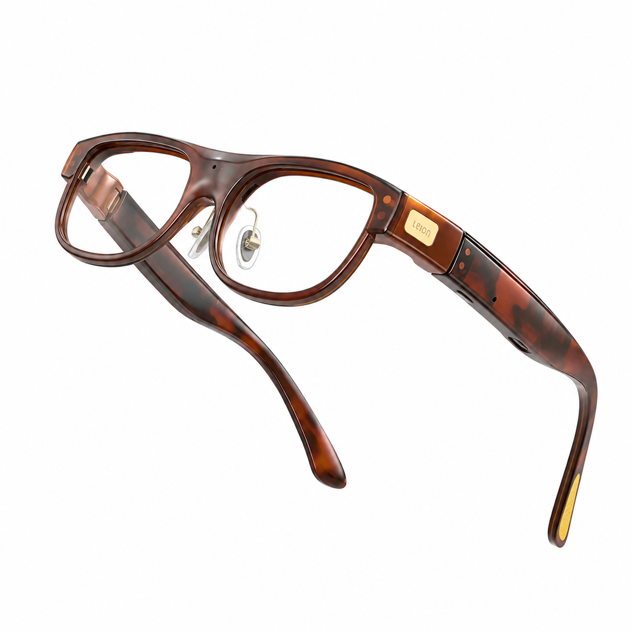 LEION HEARING — Tortoise Caption Glasses