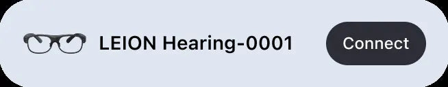 LEION Hearing device with Connect button